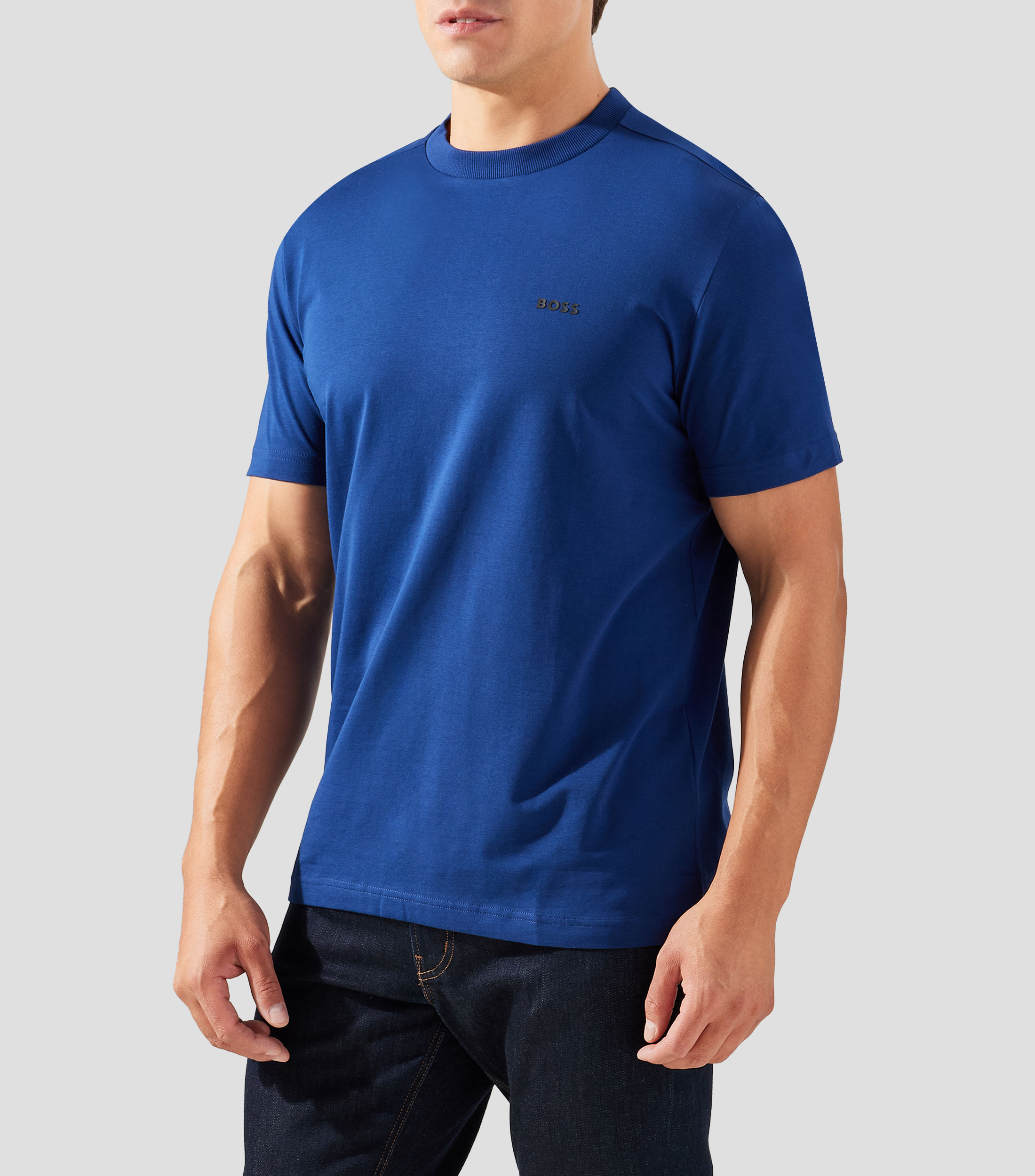 Playera cuello redondo manga corta estampada Hombre